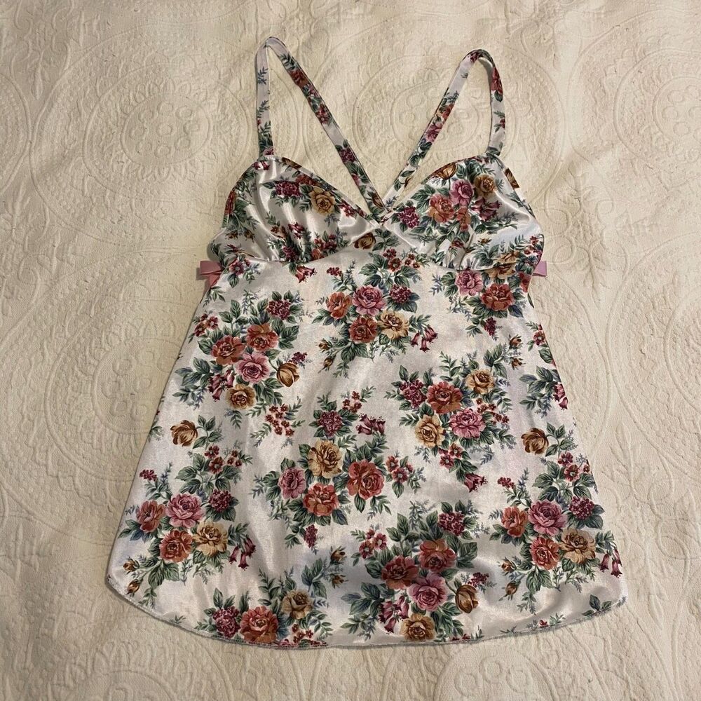 Petra Fashions size Medium Floral Coquette Vintage Dainty Lingerie Top